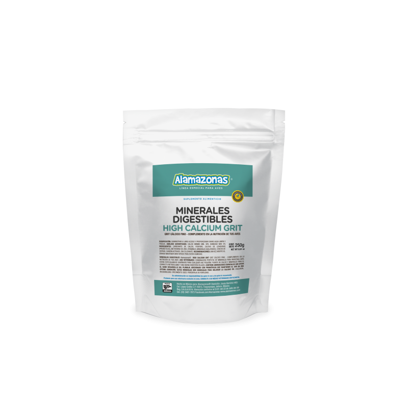 Minerales Digestibles High Calcium Grit Calcio 250g Alamazonas