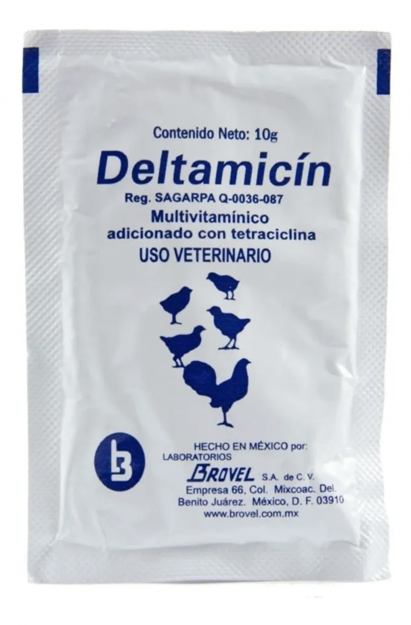 DELTAMICIN Multivitamínico 10g Alamazonas Gallos Pollos aves